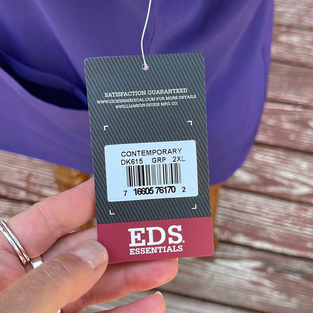 Dickies Stretch NWT EDS Essentials Medical Top Size 2XL - Bright Blue- NWT's - Picture 3 of 7